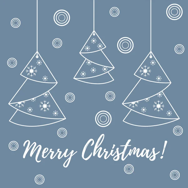 Noel ağacı origami katlanmış ve asılı vektör çizimi