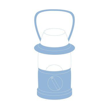 Renkli bir kamp ışık stilize simgesi 