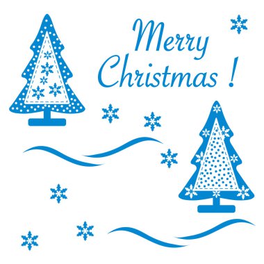 Dikişli Noel ağacı sevimli vektör çizim wi dekore edilmiştir.