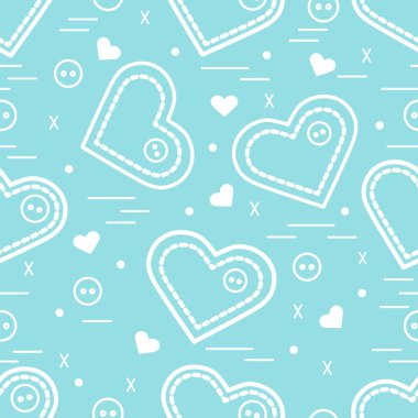 Şirin seamless modeli ile iğne durumlarda ve düğme. CA tebrik