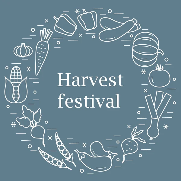 Sevimli vektör çizim farklı sonbahar mevsim sebzeleri