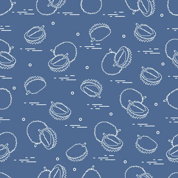 Egzotik meyve durian ile şirin seamless modeli.