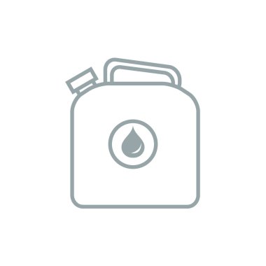 Teneke kutu benzin stilize simgesi 