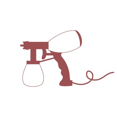 Renkli bir airbrush stilize simgesi 