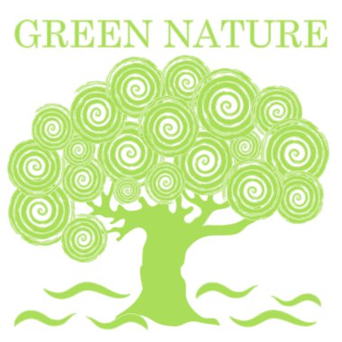 Yazıt yeşil doğa ile yaratıcı ağacının güzel resim