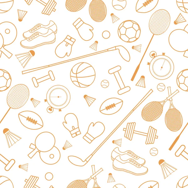 Spor konulu seamless modeli. Vektör çizim spor