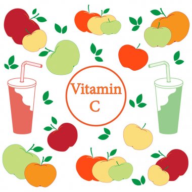 Elma ve elma suyu C vitamini açısından zengin güzel resim 