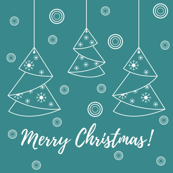 Noel ağacı origami katlanmış ve asılı vektör çizimi