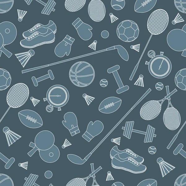Spor konulu seamless modeli. Vektör çizim spor