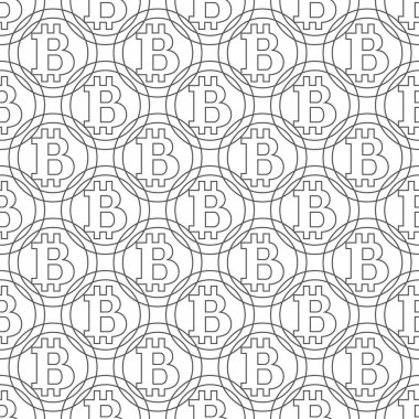 Renkli bitcoins geometrik desen