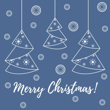 Noel ağacı origami katlanmış ve asılı vektör çizimi