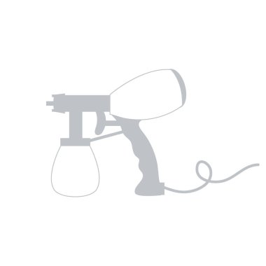 Renkli bir airbrush stilize simgesi 