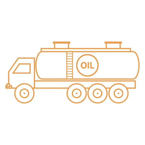 Stylizowana ikona cysterny tankowiec/paliwa — Wektor stockowy