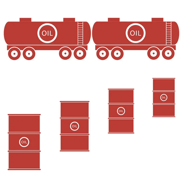 Stylizowana ikona zbiorniki i beczki z oleju — Wektor stockowy