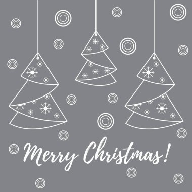 Noel ağacı origami katlanmış ve asılı vektör çizimi