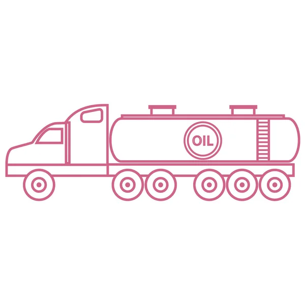 Stylized icon of the oil tanker/fuel tanker — Stock Photo, Image