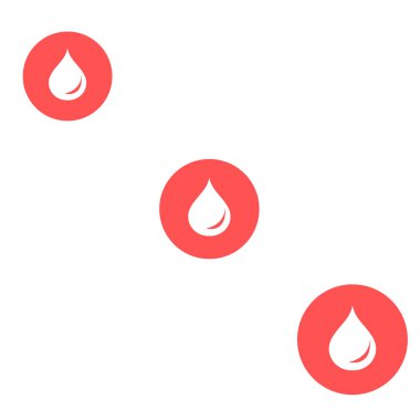 Üç renkli yakıt damlacıkları silueti c olarak stilize simgesi