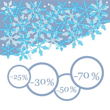 Pazarlar ve dükkanlar için çeşitli indirimler vektör çizim.