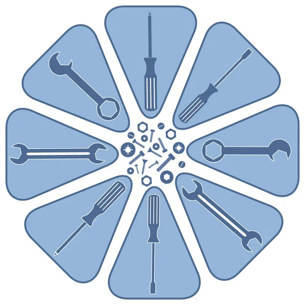 Farklı araçları ile renkli bir düzeni güzel resim 