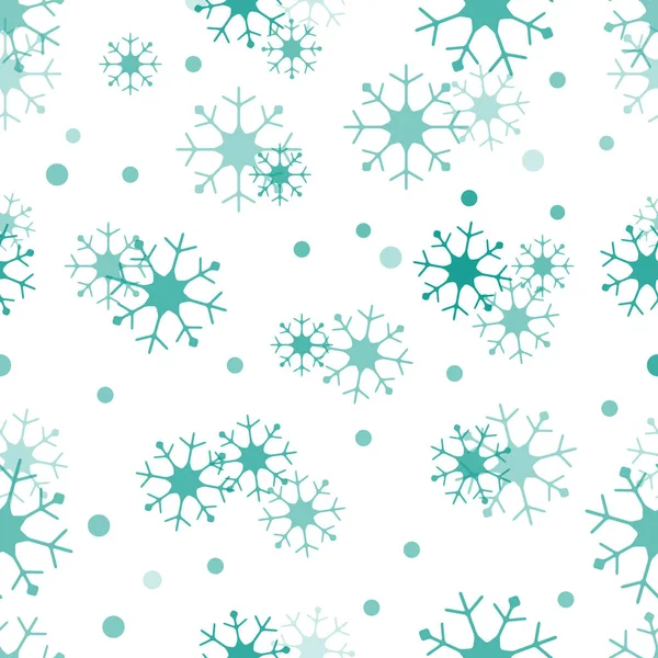Χειμώνας απρόσκοπτη μοτίβο με νιφάδες χιονιού. — Διανυσματικό Αρχείο