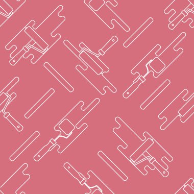 Silindirler boya ve boya lekeleri için seamless modeli.