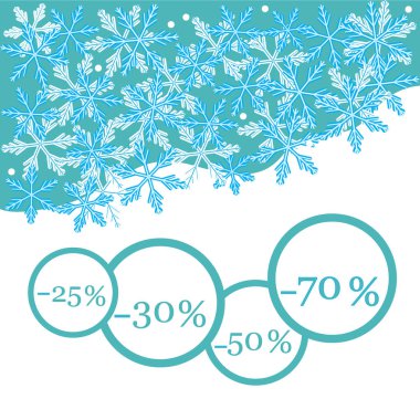 Pazarlar ve dükkanlar için çeşitli indirimler vektör çizim.