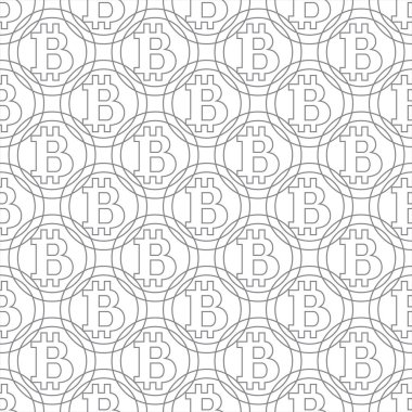 Renkli bitcoins geometrik desen 