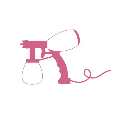 Renkli bir airbrush stilize simgesi 