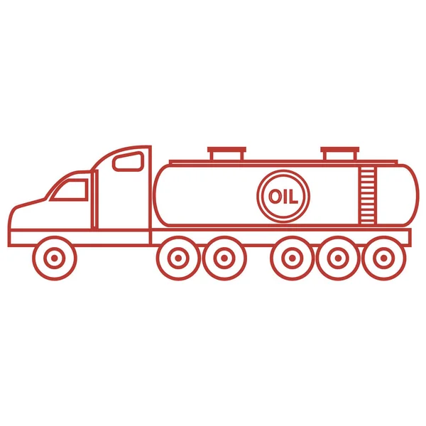 Gestileerde icoon van de olietanker/brandstof tanker — Stockvector