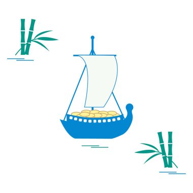 Japon hazine gemi - geleneksel talismans ve yeni yıl Yani