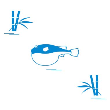 Kirpi balığı. Bambu.