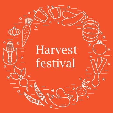 Sevimli vektör çizim farklı sonbahar mevsim sebzeleri