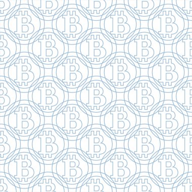 Renkli bitcoins geometrik desen 