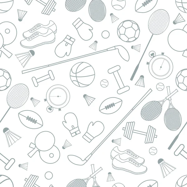 Spor konulu seamless modeli. Vektör çizim spor