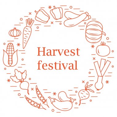 Sevimli vektör çizim farklı sonbahar mevsim sebzeleri