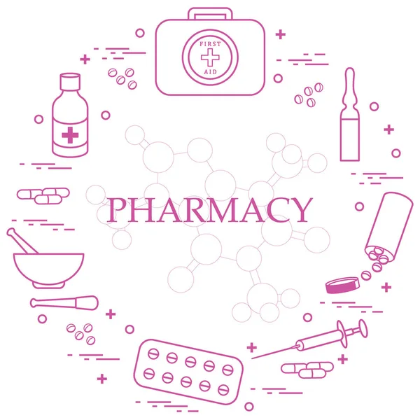 Çeşitli tıbbi cihazlar ve düzenlenen uyuşturucu ilk yardım kiti 