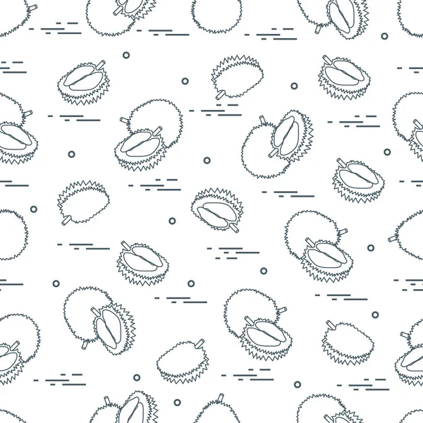 Egzotik meyve durian ile şirin seamless modeli.