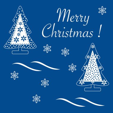 Dikişli Noel ağacı sevimli vektör çizim wi dekore edilmiştir.