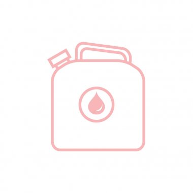 Teneke kutu benzin stilize simgesi 