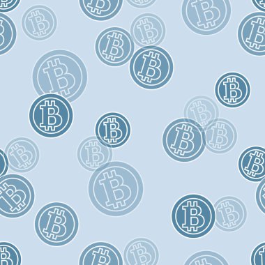 Bitcoins ile Seamless modeli. Finans ve sanal para birimi.