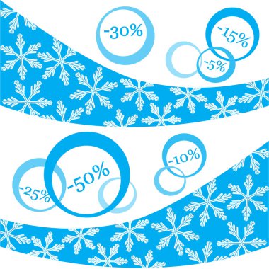 Pazarlar ve dükkanlar için çeşitli indirimler vektör çizim.