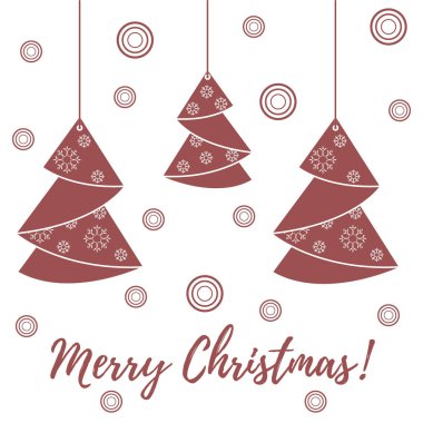 Noel ağacı origami katlanmış ve asılı vektör çizimi