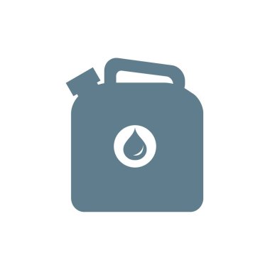 Teneke kutu benzin stilize simgesi 