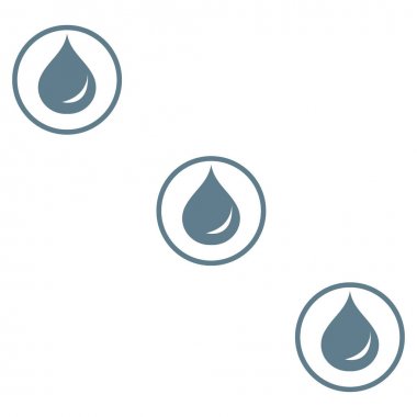 Üç renkli damla yakıt çevrelerde stilize simgesi 