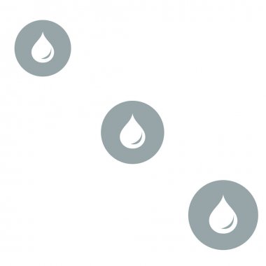 Üç renkli yakıt damlacıkları silueti c olarak stilize simgesi