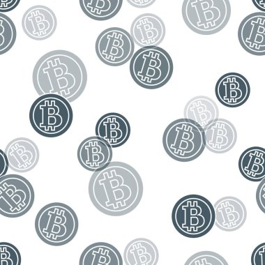 Bitcoins ile Seamless modeli. Finans ve sanal para birimi.
