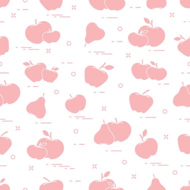 Sulu meyve elma ve armut. Seamless modeli.