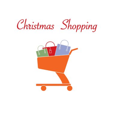 Alışveriş sepeti hediye çantaları ile.