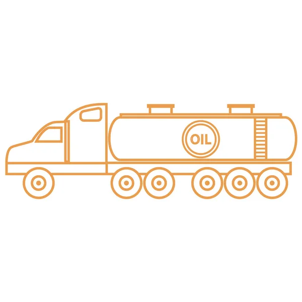 Stylizowana ikona cysterny tankowiec/paliwa — Wektor stockowy