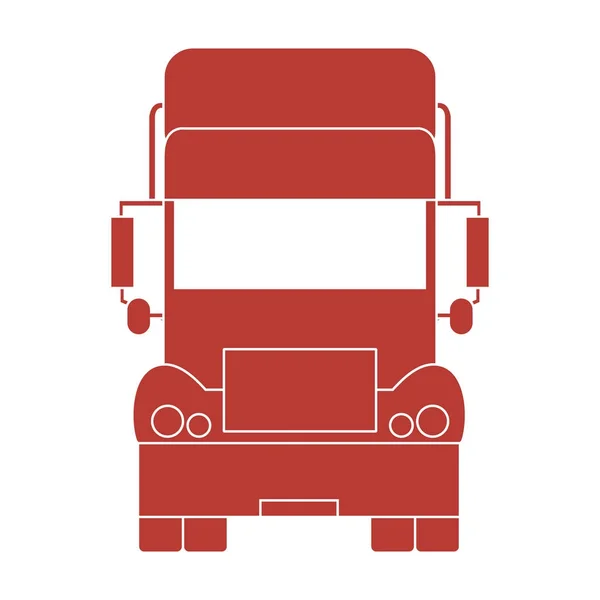 Ícone estilizado da frente do caminhão — Vetor de Stock